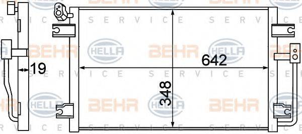 BEHR HELLA SERVICE 8FC351305301 Конденсатор, кондиціонер