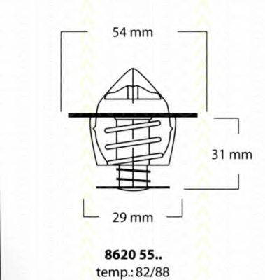 TRISCAN 86205588 Термостат, охолоджуюча рідина