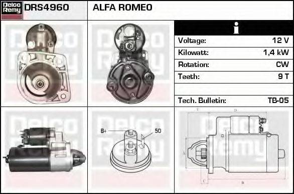 DELCO REMY DRS4960 Стартер