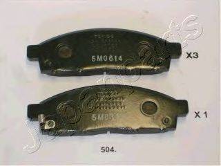 JAPANPARTS PA504AF Комплект гальмівних колодок, дискове гальмо