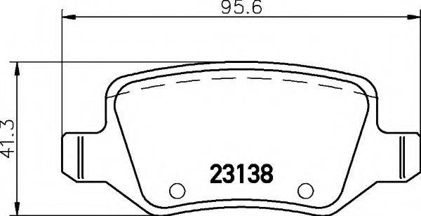 HELLA 8DB355012131 Комплект гальмівних колодок, дискове гальмо