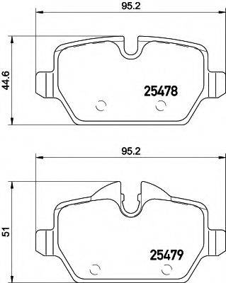 HELLA 8DB355020111 Комплект гальмівних колодок, дискове гальмо