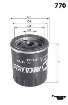 MECAFILTER ELH4428 Масляний фільтр