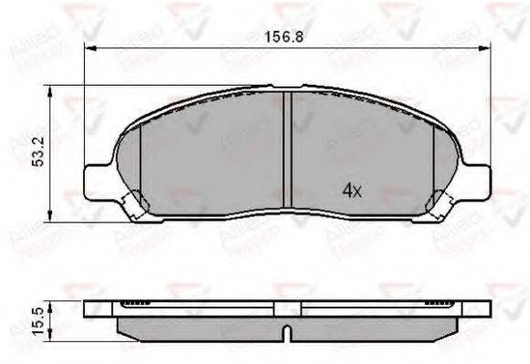 COMLINE ADB01606 Комплект гальмівних колодок, дискове гальмо