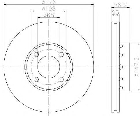 HELLA PAGID 8DD355103081 гальмівний диск