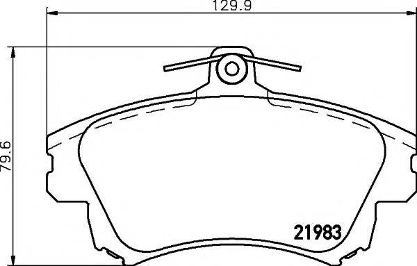 HELLA PAGID 8DB355006711 Комплект гальмівних колодок, дискове гальмо