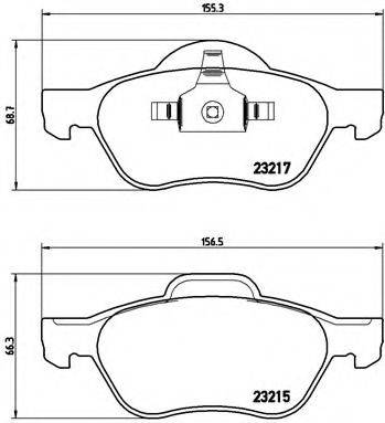 BREMBO P68048 Комплект гальмівних колодок, дискове гальмо