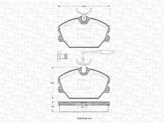 MAGNETI MARELLI 363702160326 Комплект гальмівних колодок, дискове гальмо