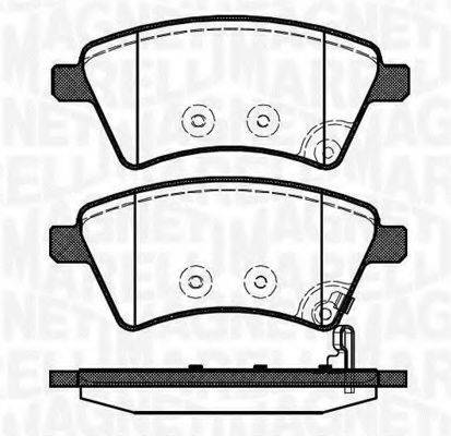 MAGNETI MARELLI 363916060241 Комплект гальмівних колодок, дискове гальмо