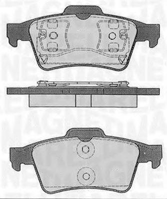 MAGNETI MARELLI 363916060349 Комплект гальмівних колодок, дискове гальмо